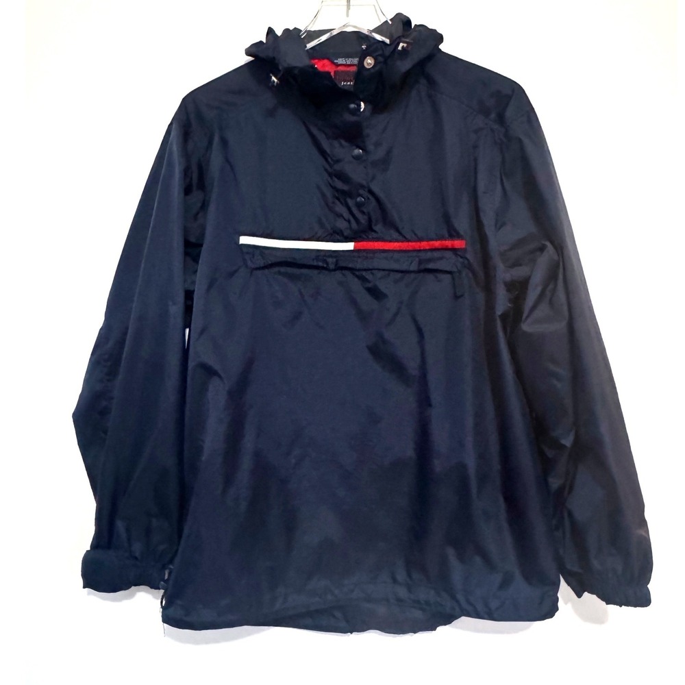 Vintage Tommy Hilfiger Tommy Jeans Navy Blue Pullover Anorak Windbreaker Jacket
